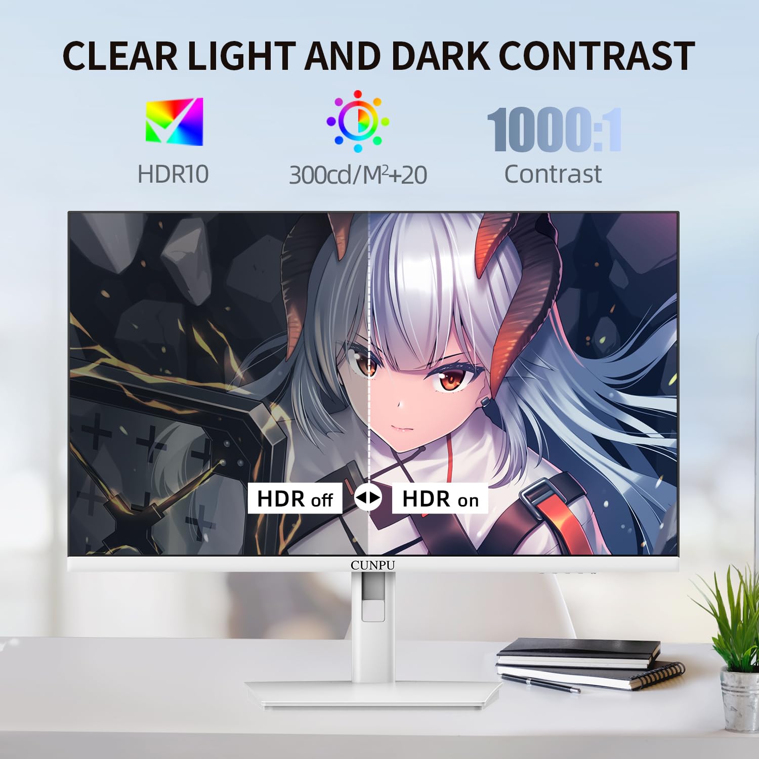 Amazon.co.jp: CUNPU 27インチ ホワイト 180/200Hz ゲーミングモニター
